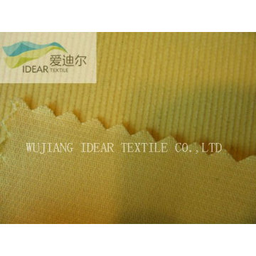 Yellow 14W 100% Cotton Stripe Corduroy Fabric 320GSM